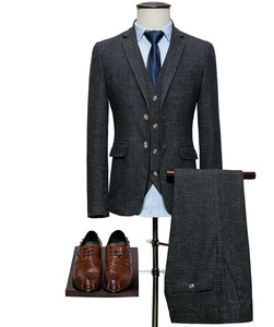 <span class=keywords><strong>2020</strong></span> été marine Plaid affaires <span class=keywords><strong>costume</strong></span> décontracté hommes trois pièces simple boutonnage fermeture éclair mouche marié meilleur <span class=keywords><strong>homme</strong></span> <span class=keywords><strong>mariage</strong></span> Banquet <span class=keywords><strong>costume</strong></span> - Product Image 3