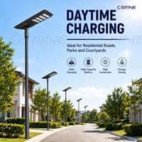 Lampe solaire LED tout-en-un Cishine pour extérieur, nouvelle conception, 60w 100w 120w 150w, avec panneau, étanche, pour autoroute