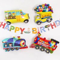 Ballons en Mylar BLN en forme de véhicules (camion, voiture, avion, engin de construction) pour la décoration de fêtes d'anniversaire, fournitures en gros