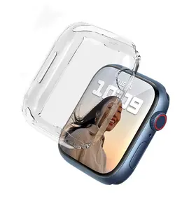 حافظة شفافة من البولي يوريثان الحراري لساعة Apple watch series 1 2 3 4 5 6 7 8 غطاء واقي لساعة Apple