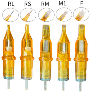 Agujas de Microblading Desechables de Acero Inoxidable 316, Cartucho Amarillo Universal para Lápiz de Tatuaje de Cejas - Product Image 3