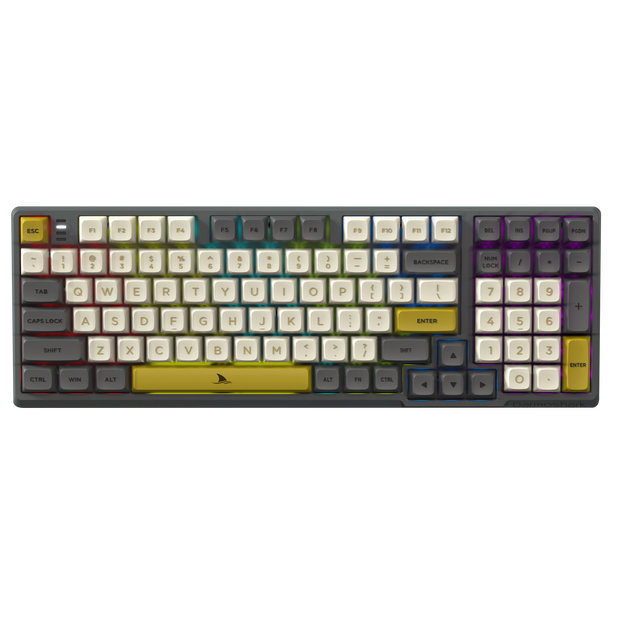 Motospeed K7 Mechanical Keyboard 98 Keys Wired Hot Swap Ergonomics Gaming Keypad RGB Backlit for PC Laptop Gamer Computer