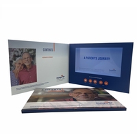 Belle conception 10.1 pouces LCD vidéo Brochure avec Usb vidéo Brochure livre en gros sur mesure vidéo carte de voeux papier