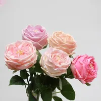 Fleurs de rose artificielles hydratantes au toucher réel, bouquet de mariée, décoration pour la Saint-Valentin, la maison, le bureau, les fêtes