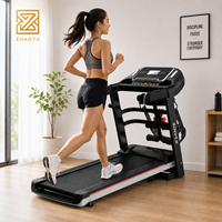 Caminadora Plegable ZY de Alta Gama para Uso Comercial Ligero, para Ejercicios Cardiovasculares, Incluyendo Entrenamiento con Inclinación y Masaje