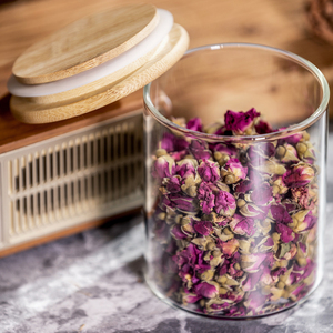 Glass Jar Glass Food Storage Airtight Container Transparent Glass Jar 200ml Glass Jar With Bamboo Lid