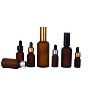 5ml 10ml 15ml 20ml 30ml 50ml100mlAmber <b>Glass</b> Dropper <b>Bottles</b> With Black Cap for Essential Oil Perfume Sample <b>Bottle</b> Aromatherapy - Product Image 5