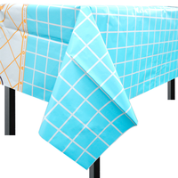 Nappe en plastique blanche personnalisée avec des pois dorés et noirs, nappe rectangulaire imperméable pour les fournitures de fête d'anniversaire