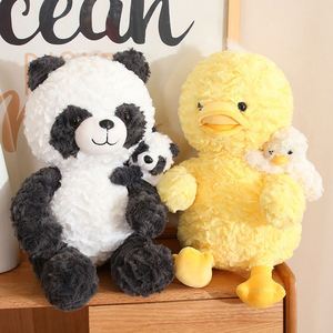 Peluche chien mignon en position couchée, série mère-enfant, coussin doux anti-stress et anti-anxiété, rembourrage en PP, cadeau idéal - Product Image 4
