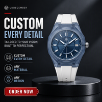 Reloj de Pulsera de Cuarzo para Hombre con Correa de Silicona y Caja Transparente, MOQ Bajo de Fábrica, Deportivo, Casual, Logotipo Personalizado, OEM, Venta al Por Mayor