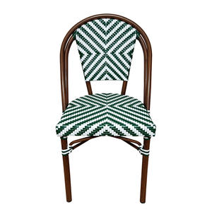 Moderno Parisino Bistro Aluminio Rattan Brazo Silla para uso en interiores al aire libre Precio barato Comedor Hotel Villa Muebles para restaurantes - Product Image 6