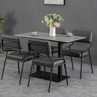 Table basse et ensemble table et chaises de restaurant contemporains en fer de haute qualité et durables pour usage commercial