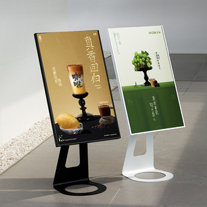 Bảng hiệu quảng cáo kim loại nặng đứng quán cà phê nhà hàng trượt trong dấu hiệu giữ menu hướng dẫn bảng quảng cáo - Product Image 1
