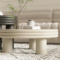 Table basse ronde de vente chaude meubles de salon table basse moderne noire et blanche pour le salon