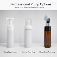 Flacon pompe cylindrique de luxe haut de gamme pour nettoyant moussant, emballage pour nettoyant visage, vente en gros, personnalisable avec logo