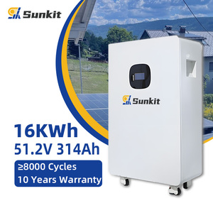 Batterie LiFePO4 SUNKIT 16 kWh 51,2 V 8000 cycles, haute qualité, résistance aux hautes températures, sur pied, à semi-conducteurs, pour - Product Image 2