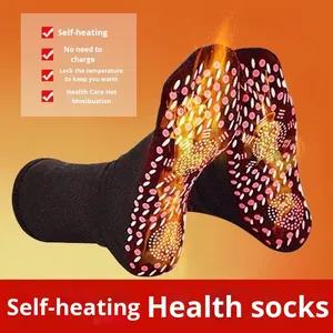 Calcetines cálidos gruesos informales a media pantorrilla para hombre, masaje autocalentable con moxibustión térmica antideslizante, calor a prueba de frío para invierno - Product Image 5