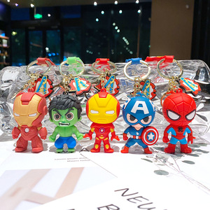 Porte-clés en silicone de personnage de dessin animé Marvel Iron Man Spider-Man Avengers B399 5ème génération, breloque pour <span class=keywords><strong>voiture</strong></span> et sac à dos - Product Image 3