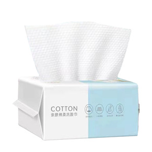 Serviette de visage douce en coton, 2 plis, serviette nettoyante à dérouler pour usage quotidien - Product Image 3