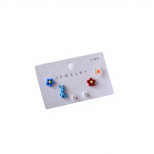 Novedad <span class=keywords><strong>2022</strong></span> Pendientes de botón de tres piezas <span class=keywords><strong>con</strong></span> diseño de oso de dibujos animados y flor de resina, <span class=keywords><strong>con</strong></span> aguja de plata 925, estilo japonés coreano Ins, bonitos para mujer - Product Image 1