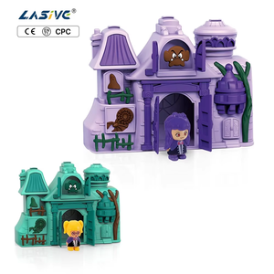 LASIVE TOYS Casa de Muñecas <span class=keywords><strong>Castillo</strong></span> DIY <span class=keywords><strong>Completa</strong></span> con Billetes, Destornillador y Mini Parque de Atracciones, Juguete de Construcción para Juego de Ocio en Interiores - Product Image 1