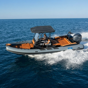 <span class=keywords><strong>Bateau</strong></span> <span class=keywords><strong>semi</strong></span>-<span class=keywords><strong>rigide</strong></span> gonflable Hedia 7,6 m (25 pieds) en aluminium robuste à coque en V profond, avec moteur <span class=keywords><strong>hors</strong></span>-<span class=keywords><strong>bord</strong></span> de 300 CV, pour la pêche et les excursions. - Product Image 2