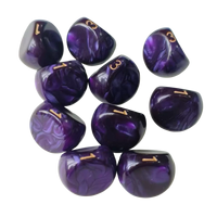 Dés D3 personnalisés en gros, dés à 3 faces arrondies, dés à rouler uniques en acrylique marbré nacré, D3 individuel pour jeux de rôle, jeux de cartes et jeux de table