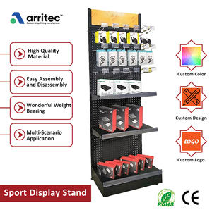 Rak Display Produk Olahraga Logam, Rak Display Lantai, Rak Display Sarung Tangan Baseball, Desain Bebas OEM ODM, Logo Kustom, Ukuran Sesuai Pesanan - Product Image 3