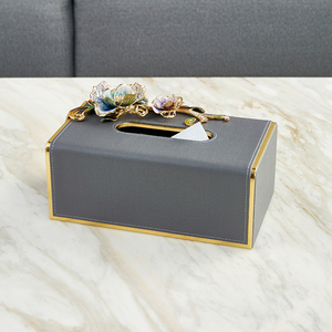 Roro Blooming sự giàu có hiện đại trang trí nội thất nghệ thuật sáng tạo men đầy màu sắc hoa thiết kế handmade sang trọng gỗ giấy mô hộp - Product Image 2