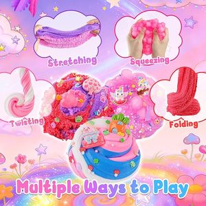 Kit de slime Glow Fantasy pour enfants, ensemble de slime gelée <span class=keywords><strong>nuage</strong></span> de beurre, cadeaux de fête, OEM ODM, vente en gros personnalisée, fournisseur de jouets sensoriels, coffret cadeau - Product Image 5