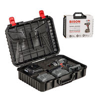 Perceuse électrique sans fil BISON (CHINE) 21V, capacité de mandrin 13 mm, couple élevé 85 N.m, vitesse variable 0-1980 tr/min