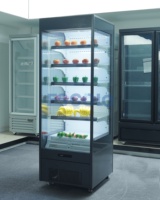 Réfrigérateur commercial à température unique en plein air, présentoir de vente au détail pour supermarchés, fruits frais, légumes, boissons, prépeint numérique