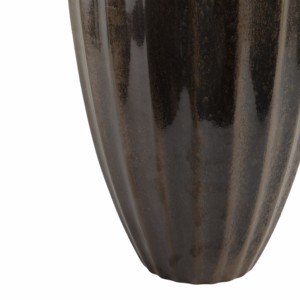 Vaso ovale in ceramica con forma curva, finitura opaca, vaso moderno per fiori, per soggiorno, camera da letto, decorazione per la casa - Product Image 5