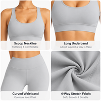Ensemble de maillot de bain 2 pièces pour femme, dos nageur, en Spandex/Nylon, uni, respirant, léger, extensible dans les quatre sens, anti-UV, taille haute, OEM
