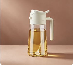 Botella de Vidrio 2 en 1 de Alta Calidad Jinli para Rociar Aceite, 470 ml, Autoaplastable, Rociador de Aceite para Cocinar Sostenible y Saludable - Product Image 3