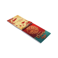 Qualisub Carnets de sublimation personnalisés A6 Couverture en plastique portable avec spirales 60 feuilles Papier blanc uni