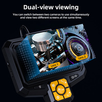 [Stock en EE. UU.] Endoscopio Industrial KERUI de 5.0" IPS 1080P con Doble Lente, Cámara Frontal y Lateral, IP67 Impermeable, Cable Resistente, Grabación de Fotos y Vídeos
