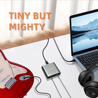 Adaptateur audio USB C et Lightning, stéréo 24 bits/192 kHz et contrôle du volume indépendant pour l'enregistrement, la diffusion en direct et la diffusion de podcasts