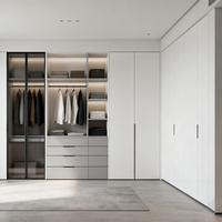 Armoire encastrée en bois économique sur mesure pour vêtements