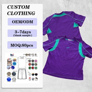 Camiseta recortada con estampado de alta calidad de punto de contraste estilo Y2K con bloque de color de malla personalizado - Product Image 1
