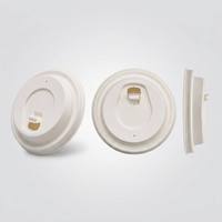 Couvre-gobelet jetable biodégradable écologique en bagasse, couvercle de boisson en fibre naturelle