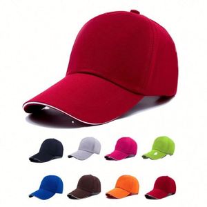 Gorra de Béisbol al por Mayor con Visera Larga, Visera Tipo Sándwich, Gorra de Béisbol Promocional Barata con Logotipo Personalizado - Product Image 1