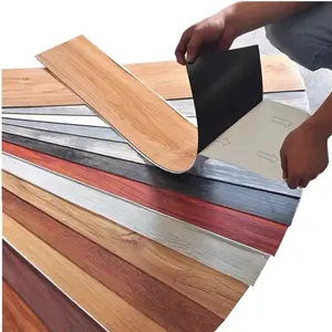 木目調PVC粘着フローリングのモダンなスタイル軽量でお手入れが簡単な装飾用壁紙