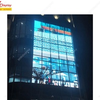 Écran LED transparent haute définition P3.91 P7.8 pour affichage vidéo publicitaire extérieur, écran LED transparent pour utilisation sur façade vitrée commerciale