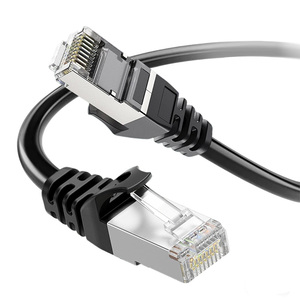 D-sunty Cat6a 26AWG S/FTP Ethernet <b>Cable</b> <b>Waterproof</b> Rj45 Patch Cord Shielded Ethernet <b>Cable</b> 0.5m-100m Length Network <b>Cables</b> - Product Image 6
