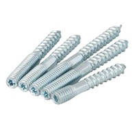 M6 M8 M10 M12 Boulons de suspension galvanisés zingués Torx étoile Métal à bois Vis à double extrémité pour meubles