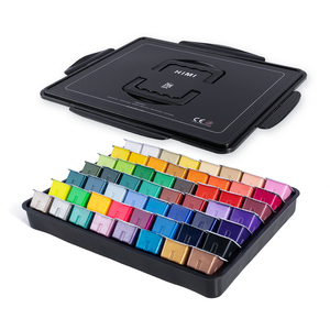 Nouvelle peinture de <span class=keywords><strong>gouache</strong></span> non toxique 56 couleurs boîtier noir avec couleurs fluo-métal <span class=keywords><strong>gouache</strong></span> métallique - Product Image 2