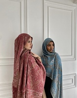 Vente en gros de haute qualité Fringe Cashew Pattern Islamic Fashion Scarf Knitted Hijab Cape pour femmes Polyester-Dropshipping Disponible