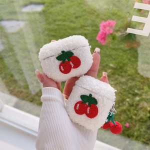 Nuovo Design alla Moda, Custodia Protettiva in Peluche con Motivo a Ciliegie Antiurto e Anticaduta per <span class=keywords><strong>Apple</strong></span> Airpods4 - Product Image 6