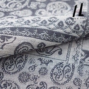 Spot Wholesale Denim Jacquard Cashew Flower Vintage Tribal Style <strong>Fabric</strong> for <strong>Fall</strong> and Winter Denim Shirt Pants - Product Image 2
